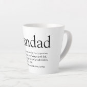 Beste Opa, Grootvader, Papa Ooit Definitie Latte Mok (Rechterhoek)