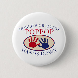 Beste Opa Hands Down Ronde Button 5,7 Cm