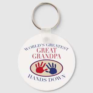 Beste Opa Hands Down Sleutelhanger