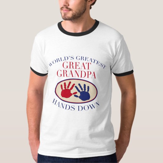 Beste Opa Hands Down T-shirt (Voorkant)