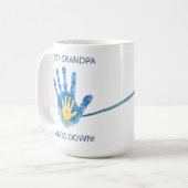 Beste Opa Hands Down Vaderdag Cadeau Koffiemok (Voorkant links)