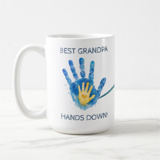 Beste Opa Hands Down Vaderdag Cadeau Koffiemok