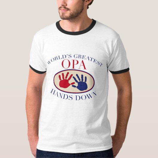 Beste Opa Hands neer T-shirt (Voorkant)
