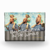 Beste opa in de wereld Aangepast fotoblok (Voorkant)