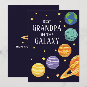 Beste opa in het heelal Vaderdag Verjaardag Feestdagenkaart