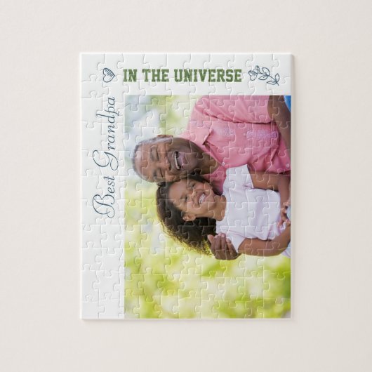 Beste opa in het universum - Aangepaste foto Legpuzzel (Verticaal)