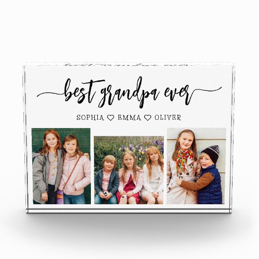 Beste Opa Kleinkinderen Fotocollage Fotoblokken (Voorkant)