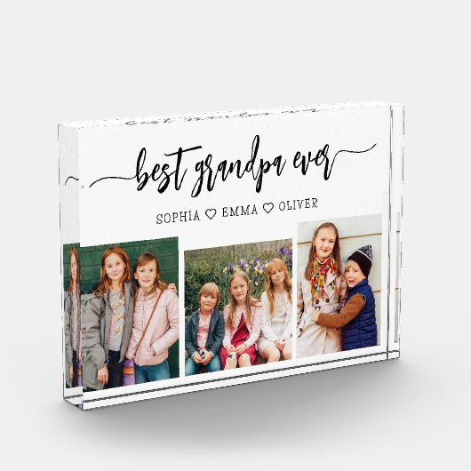 Beste Opa Kleinkinderen Fotocollage Fotoblokken (Links)