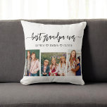 Beste Opa Kleinkinderen Fotocollage Kussen<br><div class="desc">Vier je opa met de beste opa kleinkinderen Photo Collage Sierkussen. Deze gepersonaliseerde aandenken beschikt over een prachtig gerangschikte collage van gekoesterde foto's, het vastleggen van speciale momenten met zijn kleinkinderen. Gemaakt van hoogwaardige materialen, voegt het een stijlvolle en sentimentele touch toe aan elke ruimte, perfect om op een bed...</div>