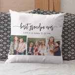 Beste Opa Kleinkinderen Fotocollage Kussen<br><div class="desc">Vier je opa met de beste opa kleinkinderen Photo Collage Sierkussen. Deze gepersonaliseerde aandenken beschikt over een prachtig gerangschikte collage van gekoesterde foto's, het vastleggen van speciale momenten met zijn kleinkinderen. Gemaakt van hoogwaardige materialen, voegt het een stijlvolle en sentimentele touch toe aan elke ruimte, perfect om op een bed...</div>