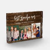 Beste Opa Kleinkinderen Hout Fotocollage Fotoblokken (Links)