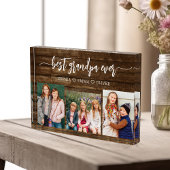 Beste Opa Kleinkinderen Hout Fotocollage Fotoblokken