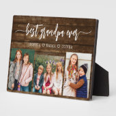 Beste Opa Kleinkinderen Hout Fotocollage Fotoplaat (Zijkant)