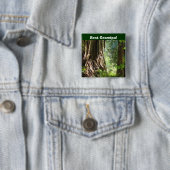 Beste opa! knopen Rodehout Bomen Vierkante Button 5,1 Cm (In situ)