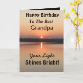 Beste opa Light Shines Bright Birthday Kaart (Gele Bloem)