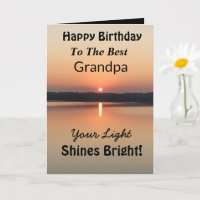 Beste opa Light Shines Bright Birthday