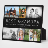 Beste Opa Modern 6 Foto Collage Vaderdag Fotoplaat (Zijkant)