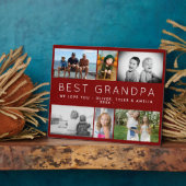 Beste opa Modern 6 Fotocollage vaderdag Fotoplaat (Zijkant)