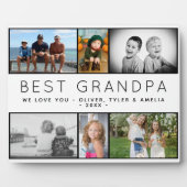 Beste opa Modern 6 Fotocollage vaderdag Fotoplaat (Voorkant)