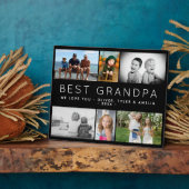 Beste opa Modern 6 Fotocollage vaderdag Fotoplaat (Zijkant)