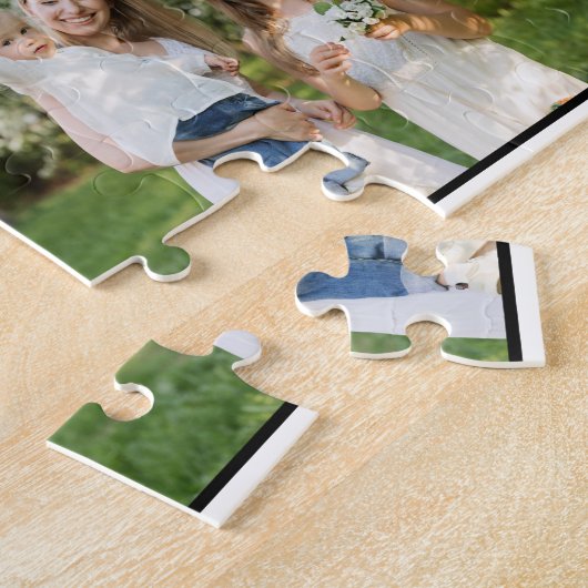 Beste opa Modern 6 Fotocollage vaderdag Legpuzzel (Zijkant)