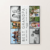 Beste opa Modern 6 Fotocollage vaderdag Legpuzzel (Verticaal)