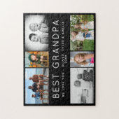Beste opa Modern 6 Fotocollage vaderdag Legpuzzel (Verticaal)