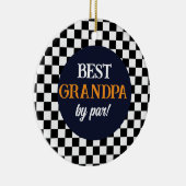 Beste opa moderne cheque keramisch ornament (Rechts)