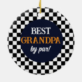 Beste opa moderne cheque keramisch ornament (Achterkant)