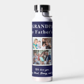 Beste opa moderne fotocollage typografie waterfles (Links)