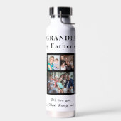 Beste opa moderne fotocollage typografie waterfles (Links)