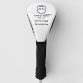 Beste Opa Monogram Eerste Letters Man Van Verdiens Golfheadcover (Voorkant)