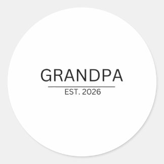 Beste opa nieuwe baby opa ronde sticker