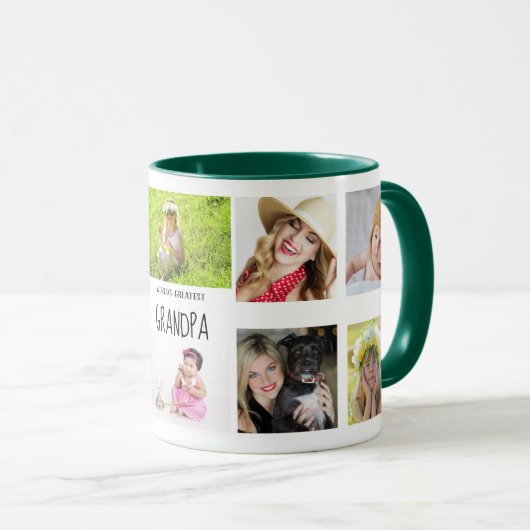 Beste Opa Ooit 10 x Foto Collage Kleinkinderen Mok (Voorkant rechts)