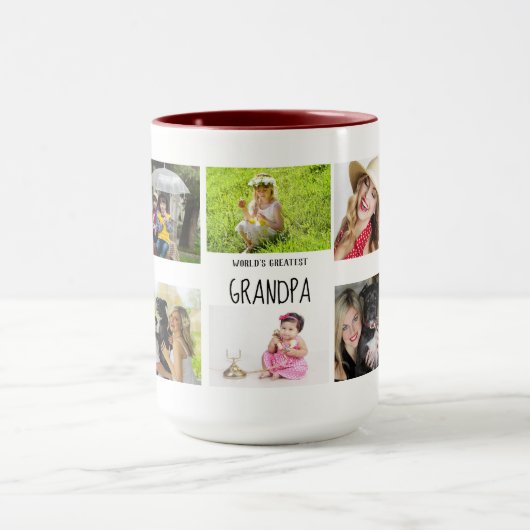 Beste opa ooit 10 x fotocollage kleinkinderen mok (Midden)