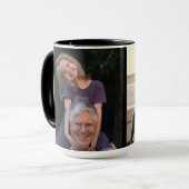 Beste Opa Ooit 2Fotocollage Minimalistisch Mok (Voorkant links)
