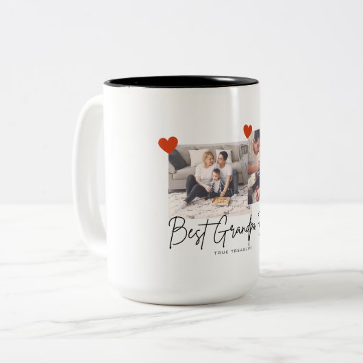 Beste opa ooit 2Photo Keepsake script wit mok (Voorkant links)