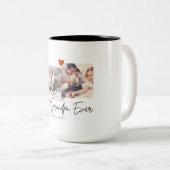 Beste opa ooit 2Photo Keepsake script wit mok (Voorkant rechts)