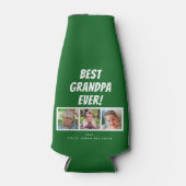 Beste opa ooit 3 foto's op groene fles koeler (Voorkant)