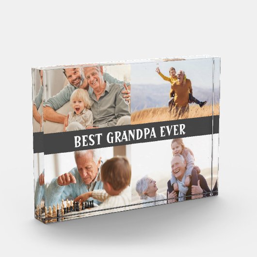 Beste opa ooit 4 Fotocollage Creëer Uw Ewn Fotoblokken (Links)