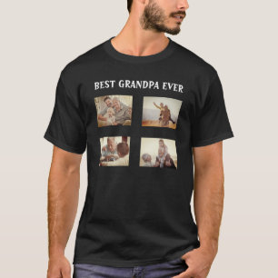 Beste opa ooit 4 Fotocollage Creëer Uw Ewn T-shirt