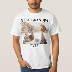 Beste opa ooit 4 Fotocollage Creëer Uw Ewn T-shirt