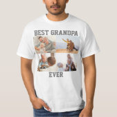 Beste opa ooit 4 Fotocollage Creëer Uw Ewn T-shirt (Voorkant)