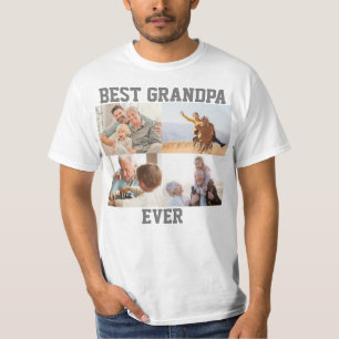 Beste opa ooit 4 Fotocollage Creëer Uw Ewn T-shirt