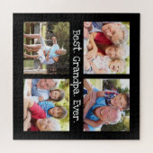 Beste opa ooit 4 Fotocollage Fun Keepslag Legpuzzel (Horizontaal)