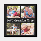 Beste opa ooit 4 Fotocollage Fun Keepslag Magneet (Voorkant)