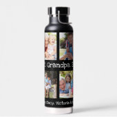 Beste opa ooit 4 Fotocollage Fun Keepslag Waterfles (Links)