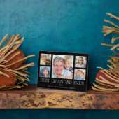 Beste opa ooit 5-foto familie collage op maat fotoplaat (Zijkant)