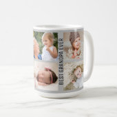 Beste opa ooit 6 Foto Aangepast collage Gray Koffiemok (Voorkant rechts)