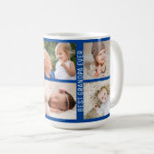 Beste opa ooit 6 Foto Aangepast oplage blauw Koffiemok (Voorkant rechts)